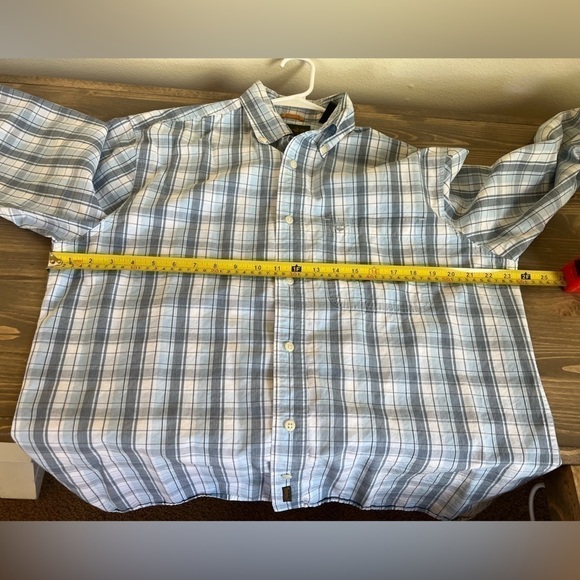 Timberland Men's Medium Plaid Long‎ Sleeve Button Up Shirt - Picture 7 of 7